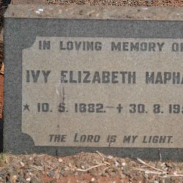 MAPHAM Ivy Elizabeth 1882-1958