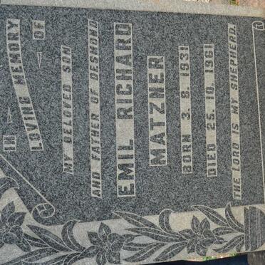 MATZNER Emil Richard 1931-1961