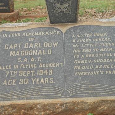MacDONALD Carl Dow -1943