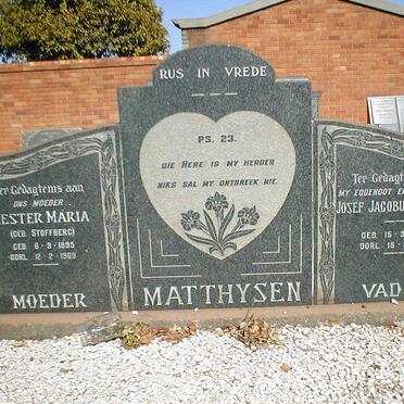 MATTHYSEN Josef Jacobus Johannes 1884-1960 &amp; Hester Maria STOFFBERG 1895-1969