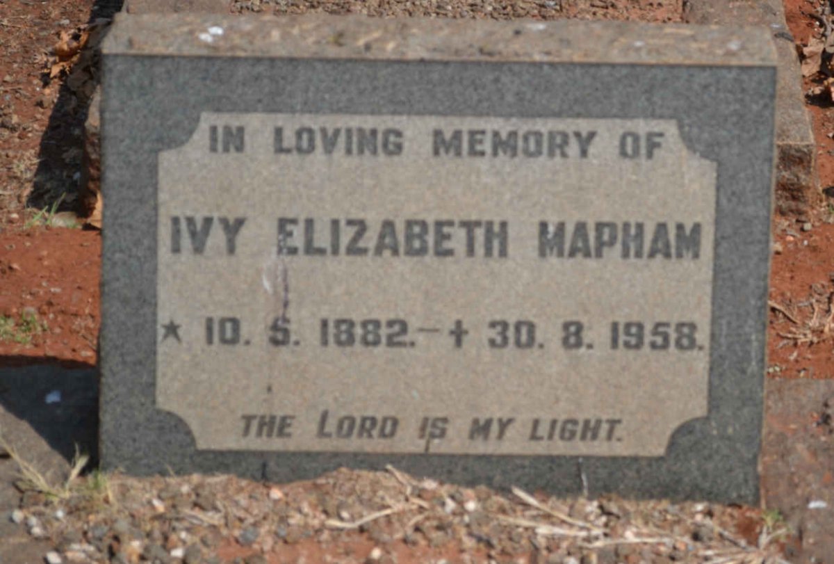 MAPHAM Ivy Elizabeth 1882-1958