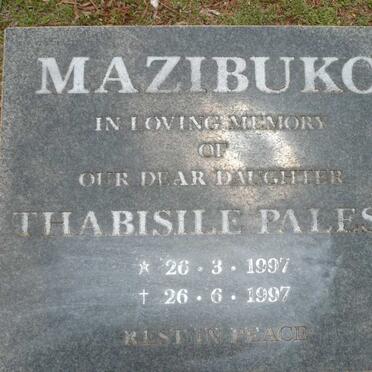 MAZIBUKO Thabisile Palesa 1997-1997
