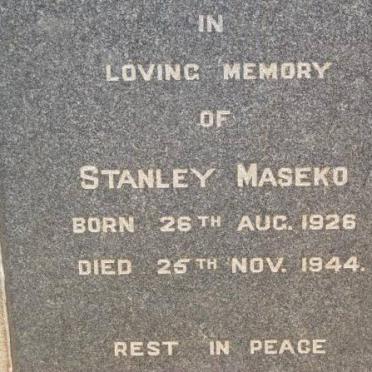 MASEKO Stanley 1926-1944