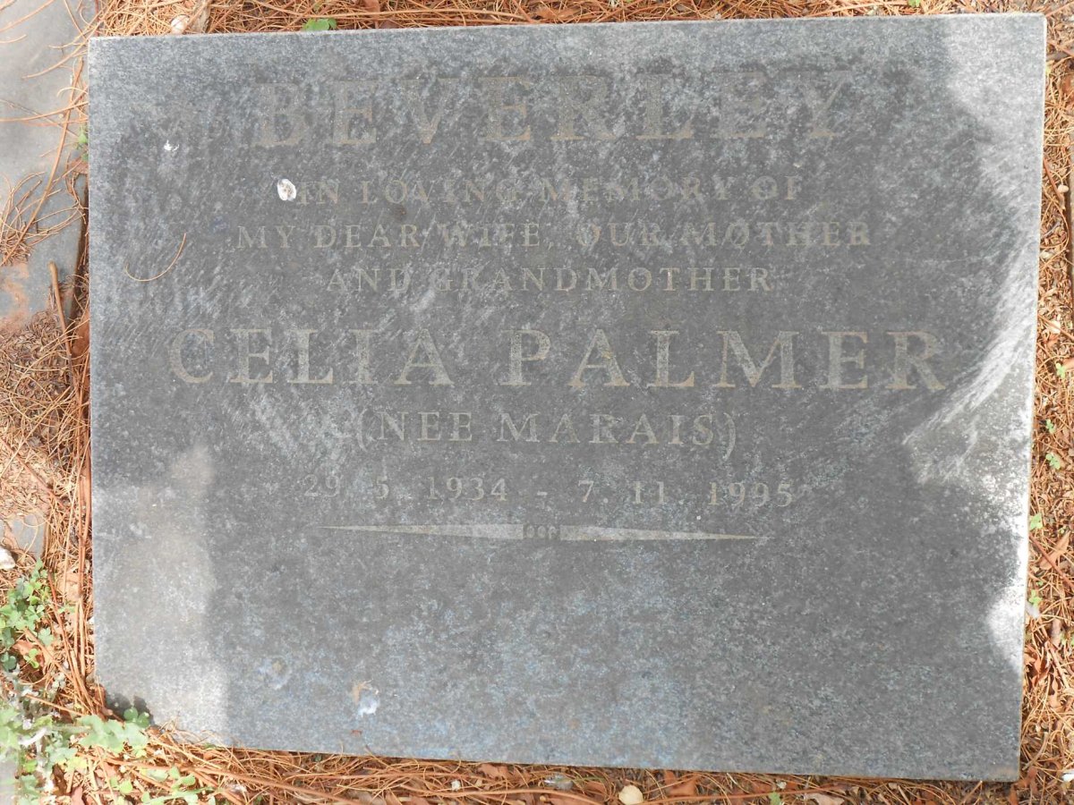 BEVERLEY Celia Palmer nee MARAIS 1934-19??