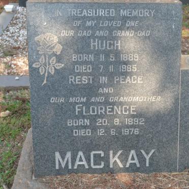 MacKAY Hugh 1889-1985 &amp; Florence 1892-1976