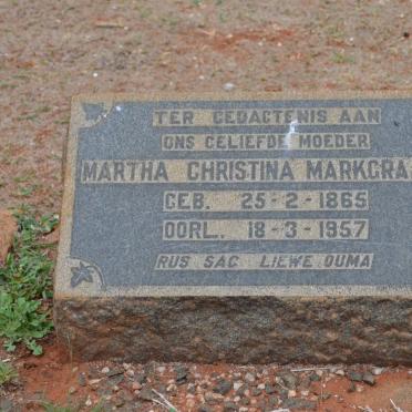MARKGRAAFF Martha Christina 1865-1957