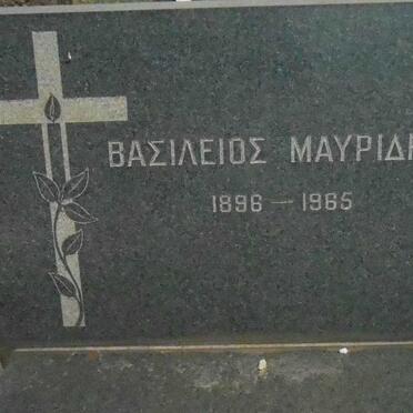 MAVRIDIS Vasileios 1896-1965