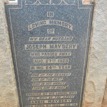 MAYBERY Joseph -1923 &amp; Annie -1945