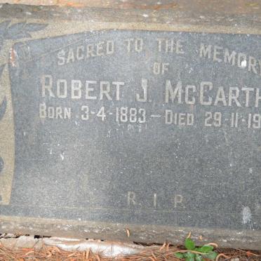 McCARTHY Robert J. 1883-1962