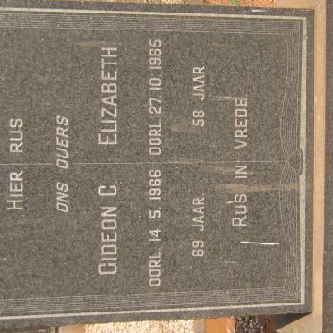 McCRATE Gideon C. -1966 &amp; Elizabeth -1965