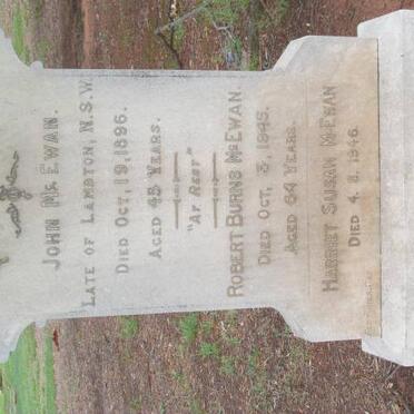 Mc EWAN John -1896 :: Mc EWAN Robert Burns -1945 &amp; Harriet Susan -1946