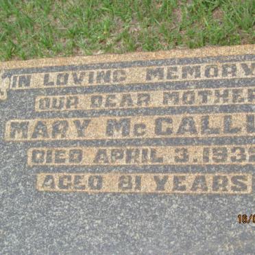 McCALLUM Mary -1932