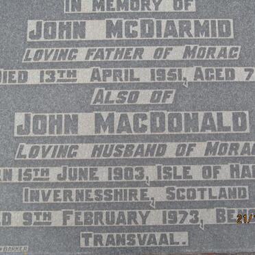 McDIARMID John -1951 :: MacDONALD John 1903-1973