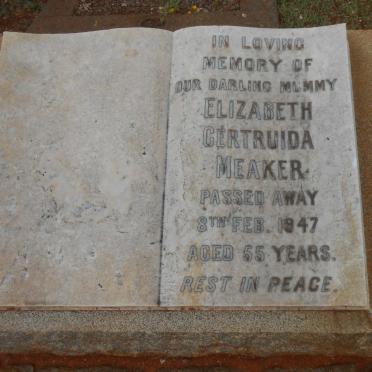 MEAKER Elizabeth Gertruida -1947