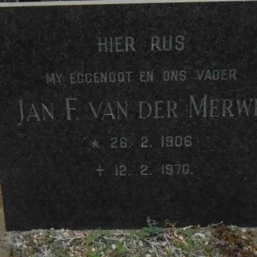 MERWE Jan F., van der 1906-1970
