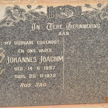 MERWE Johannes Joachim, van der 1897-1972