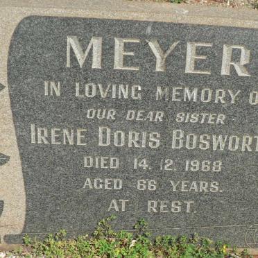 MEYER Irene Doris Bosworth -1968