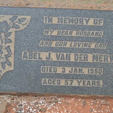 MERWE Abel J., van der -1950