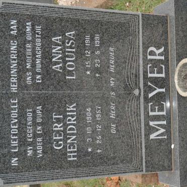 MEYER Gert Hendrik 1904-1957 &amp; Anna Louisa 1911-1991
