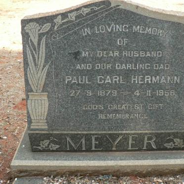 MEYER Paul Carl Hermann 1879-1956