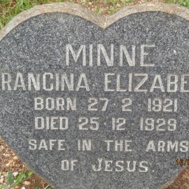 MINNE Francina Elizabeth 1921-1929