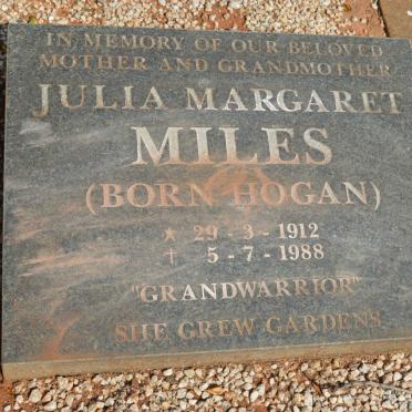 MILES Julian Margaret nee HOGAN 1912-1988