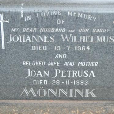 MÖNNINK Johannes Wilhelmus -1964 &amp; Joan Petrusa -1993