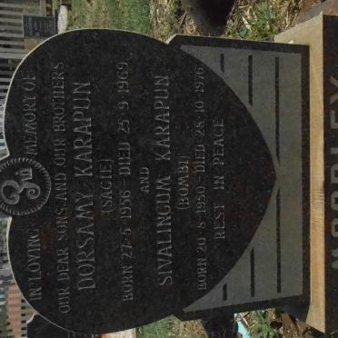 MOODLEY Sivalingum Karapun 1950-1976 :: MOODLEY Dorsamy Karapun 1956-1969