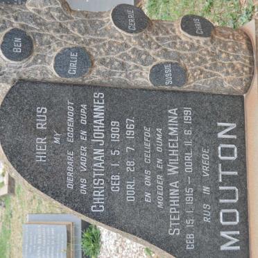 MOUTON Christiaan Johannes 1909-1967 &amp; Stephina Wilhelmina 1915-1991