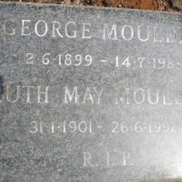 MOULDER George 1899-1989 &amp; Ruth May 1901-1992