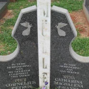 MÜLLER Cornelius Petrus 1941-20?? Catharina Magdalena Johanna 1952-