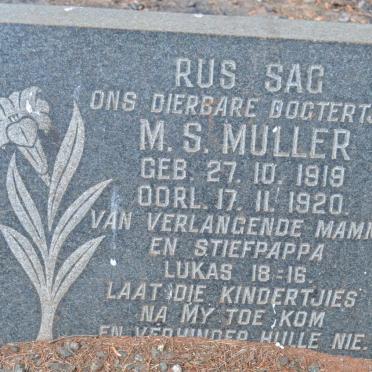 MULLER M.S. 1919-1920