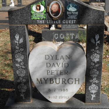 MYBURGH Butch 1957-1999 &amp; Fran 1956-2001 :: MYBURGH Dyland David Peter 1988-1990