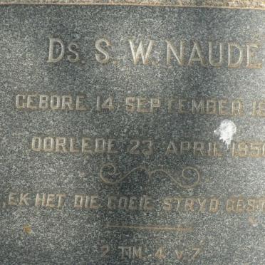 NAUDÉ S.W. 1890-1950