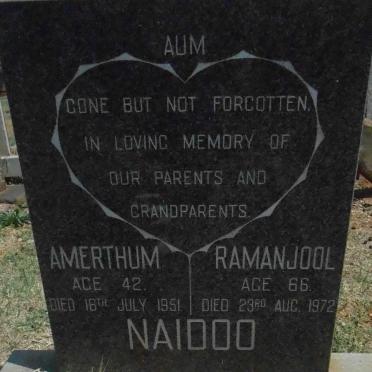 NAIDOO Amerthum -1951 &amp; Ramanjool -1972