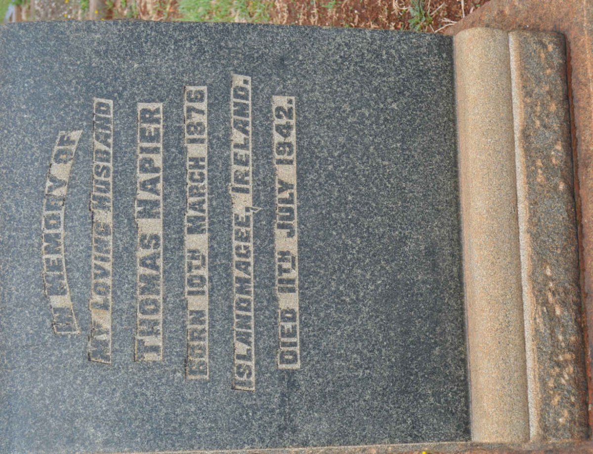 NAPIER Thomas 1876-1942