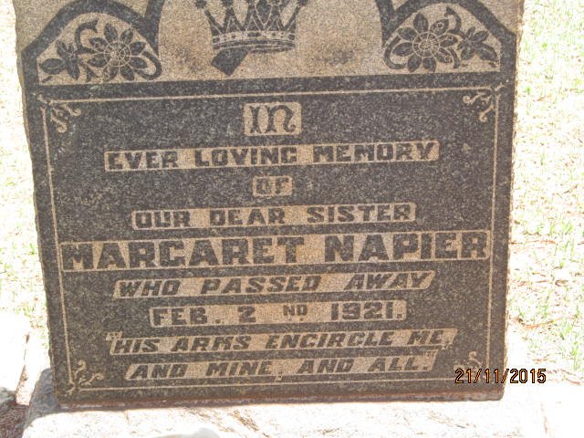 NAPIER Margaret -1921