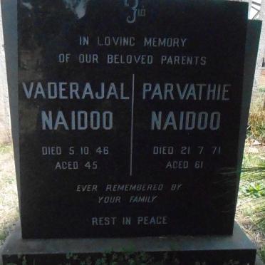 NAIDOO Vaderajal -1946 &amp; Parvathie -1971