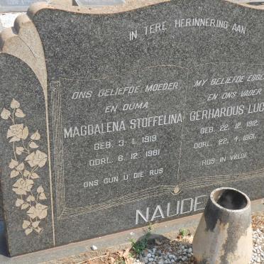 NAUDE Gerhardus Lucas 1912-1961 &amp; Magdalena Stoffelina 1919-1981