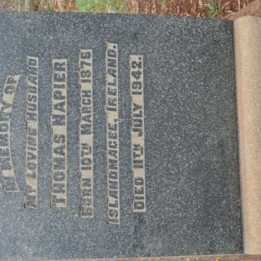 NAPIER Thomas 1876-1942