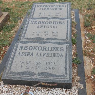 NEOKORIDES Antonio 1916-1981 :: NEOKORIDES Alexander 1917-2005 :: NEOKORIDES Adina Alfrieda 1923-2008