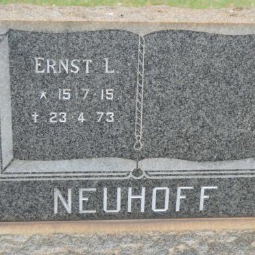 NEUHOFF Ernst L. 1915-1973