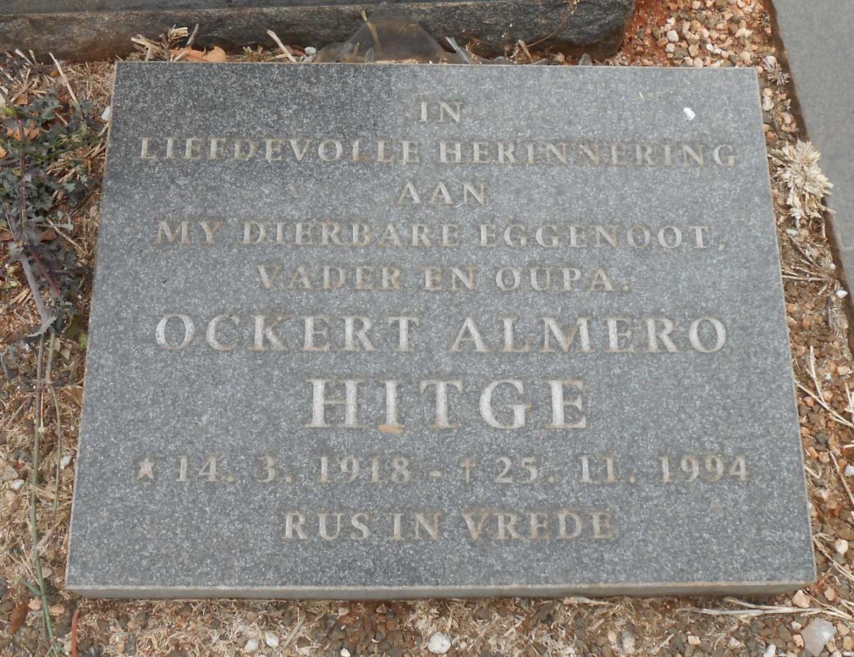 HITGE Ockert Almero 1918-1994