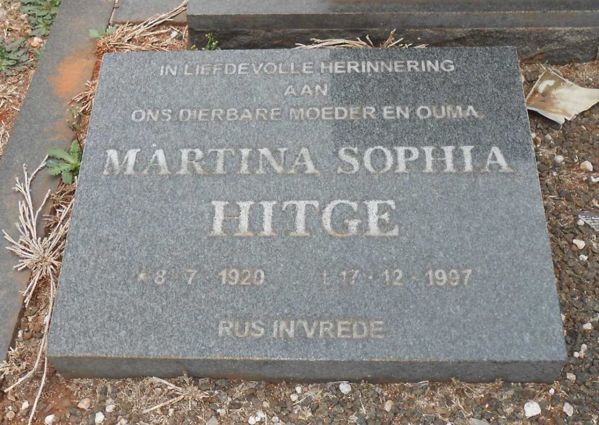 HITGE Martina Sophia 1920-1997