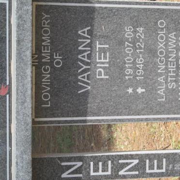 NENE Vayana Piet 1910-1946