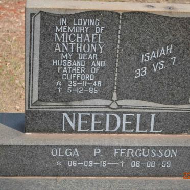 NEEDELL Michael Anthony 1948-1985 :: FERGUSSON Olga P. 1916-1959