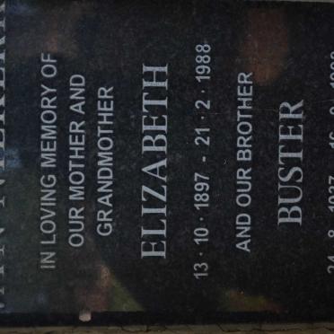 NIEKERK Elizabeth, van 1897-1988 :: VAN NIEKERK Buster 1937-1998