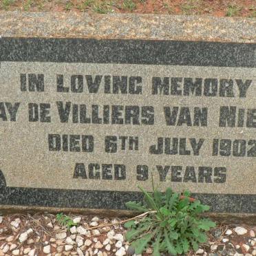 NIEKERK May De Villiers, van -1902