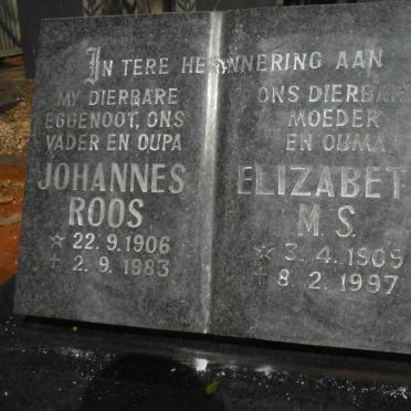 NIEKERK Johannes Roos, van 1906-1983 &amp; Elizabeth M.S. 1909-1997