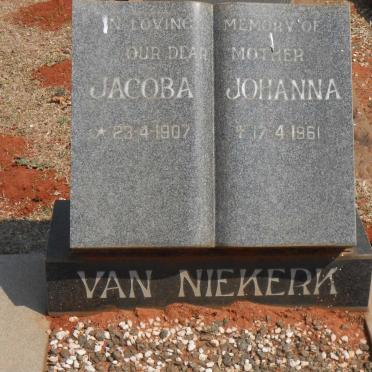 NIEKERK Jacoba Johanna, van 1907-1961